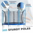 thumbnail image 3 of Plexalife Trampoline Safety Enclosure Set including Trampoline Net, 6 Trampoline Poles (with 6 pole caps) Trampoline Pole Foam Sleeves - Fits 14ft Round Trampoline Frame - Installs Inside the Frame, 3 of 8