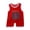 Red, variant on Kids Mesh Romper Sleeveless with Snap Closure – Breathable Summer Activewear, Basketball Jersey Style for Kids (White),Size 10-16 Months