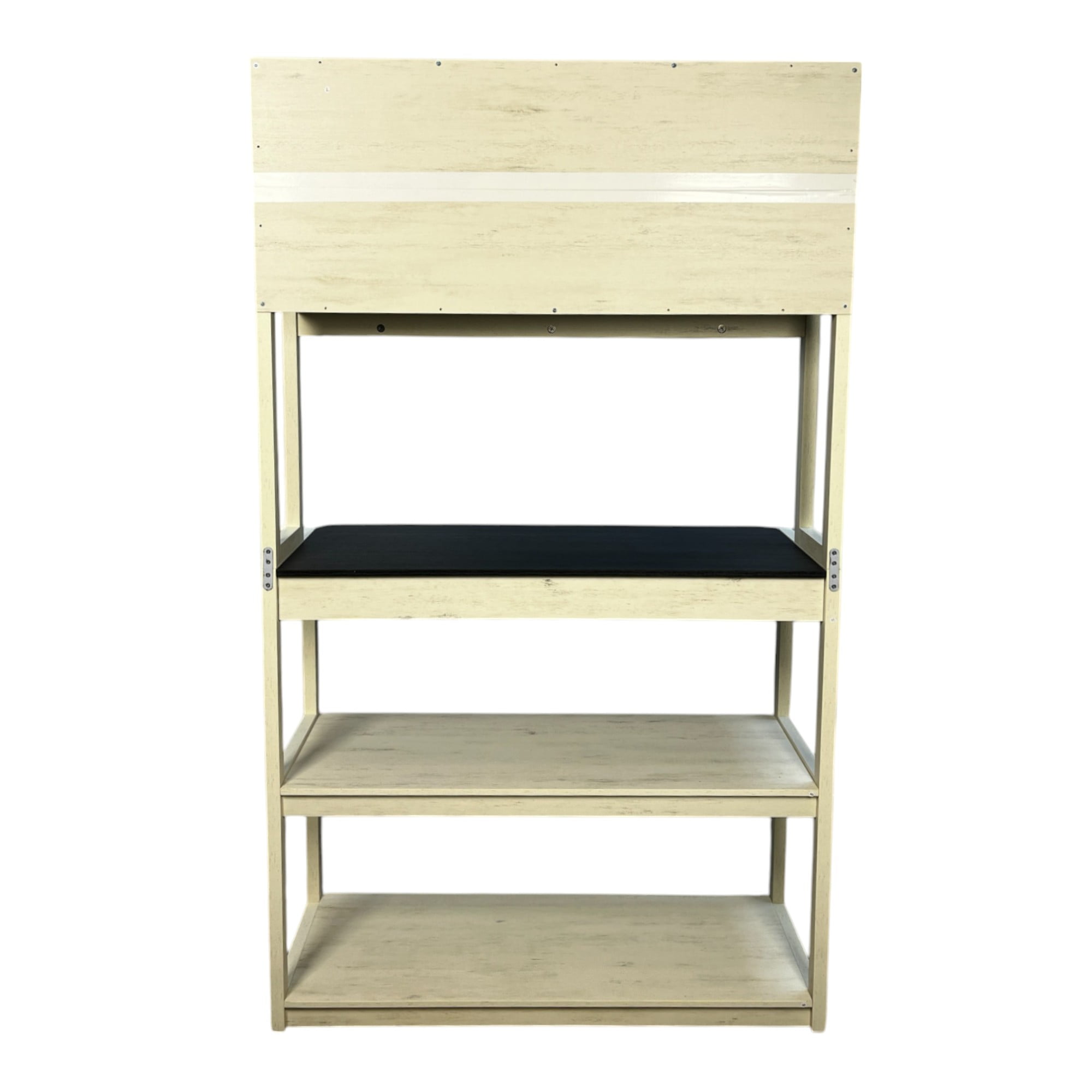 5-Tier Bakers Rack, Kitchen Storage Shelf and Microwave Stand with Coffee Bar, Particle Board Organizer for Pantry, 39.37 Inch, White and Black