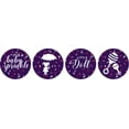 thumbnail image 2 of Darling Souvenir 190 Pieces Purple Baby Shower Favor Stickers - Chocolate Candy Label Wrappers for Newborn Party, Mini Seals & Decor, 2 of 2