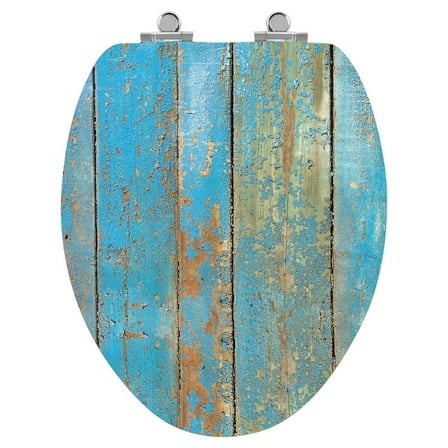 Topseat 6TS2E9902SL Art of Acryl Elongated Toilet Seat - Shabby Chic