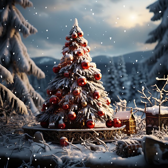 5D DIY Con Taladro Navidad Nieve Invierno 30x30cm