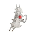 thumbnail image 5 of Unique Bargains 1 Pc Elegant Ruby Inlaid Animal Hair Clips Red Silver Tone, 5 of 5