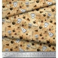 thumbnail image 3 of Soimoi Tissu Crêpe Polyester pour Café Chaud, Imprimé, 52 Pouces de Large, 3 of 3