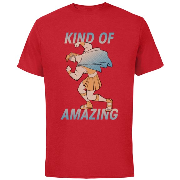 Disney Hercules Kind of Amazing T-Shirt - Short Sleeve Cotton T-Shirt for Adults - Customized-Red