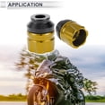 thumbnail image 3 of 14mm Motorcycle Slider Frame Aluminum Alloy Wheel Fairing Protection Crash Pad Protector Guard 41mm 47mm Gold Tone 2 Pcs, 3 of 7