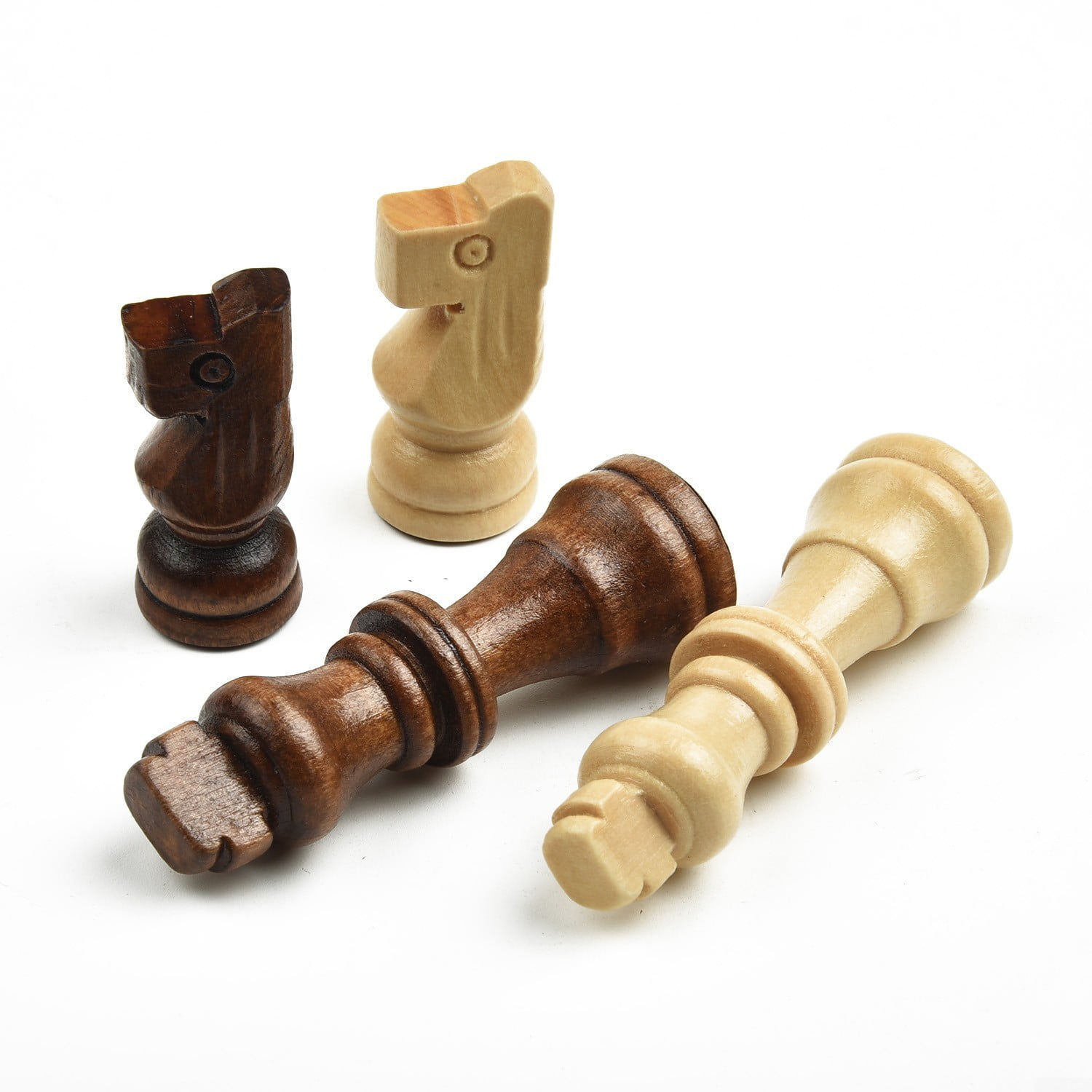 32 Piece Carved Small Chess Pieces Hand Crafted Set 65/91mm King Wooden Tool Set 