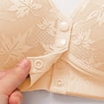 thumbnail image 3 of Hvot&aat 2PC Daisy Bras for Older Women Front Closure Bra Embroidery Thin Style No Underwire Full Coverage Comfortable Bras, 3 of 5