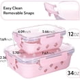 thumbnail image 4 of 10 Pack Glass Meal Prep Containers with Removable Silicone Sleeves,Food Storage Container Set with Airtight Lids (34oz+12oz), 4 of 6