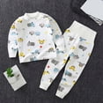 thumbnail image 2 of TOWED22 Little Girls Boys Pajamas Toddler Clothes Cute Graphic Cotton 2 Pieces Pjs Kids Jammies Sets Fall Winter Sleepwear 6-24 Months 2t 3t 4t 5t 6t 7t 8t 9t Children(White,4-5 Y), 2 of 4