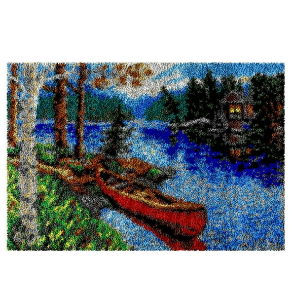 Rug Making Latch Hooking Kit | Canoe (4 sizes available)