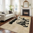 thumbnail image 3 of Rectangle Rug 5x8ft Area Rug,Bear Forest Mountains Animal Silhouette Area Rugs for Living Room Bedroom,Vintage Brown Gradient Floor Mat Non-Slip Non-Shedding Carpet Indoor Accent Rugs, 3 of 9