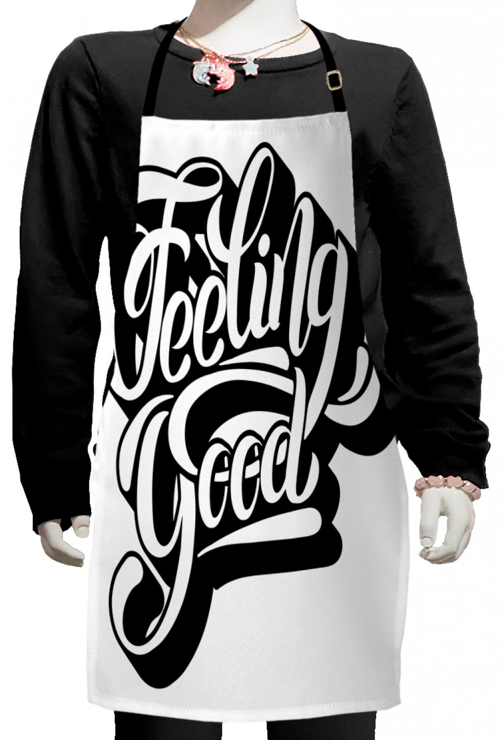 Saying Kids Apron, Vintage Style Calligraphic Design with Hand ...