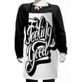 thumbnail image 1 of Saying Kids Apron, Vintage Style Calligraphic Design with Hand Lettering Hipster, Boys Girls Apron Bib with Adjustable Ties for Cooking Baking Painting, Charcoal Grey White, by Ambesonne, 1 of 2