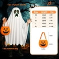 thumbnail image 5 of Kid Halloween Costume Boy Girl Ghost Smile Cape Cloak Hoodie with Bag Cosplay Outfits 3-14 Years, 5 of 6