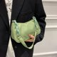 thumbnail image 3 of Bolso de hombro de cadena de nailon sólido para mujer a la moda (verde) Likrtyny Para estrenar, 3 of 8