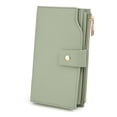 thumbnail image 7 of UTO Wallets for Women Vegan Leather RFID Blocking Trifold Purse Card Holder Ladies Clutch Phone Wristlet(Light Green), 7 of 7