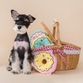 thumbnail image 5 of Juguete para perros, juguete para masticar con rosquillas de peluche interactivo, suave seguro para perros, amarillo Feliz Sencillez, 5 of 5