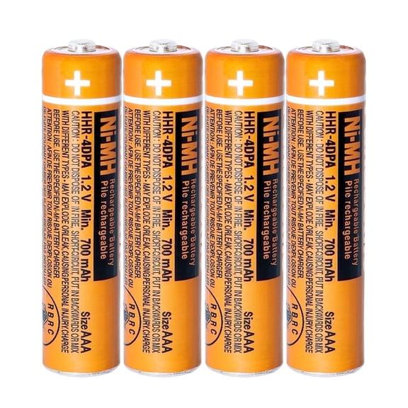 4 Pack HHR-4DPA NI-MH Rechargeable AAA Battery for Panasonic 1.2V 700mAh AAA Rechargeable Batteries for Cordless Phones