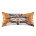 thumbnail image 3 of Dailycode Satin Pillow Case Standard Silk Pillow Cover for Hair and Skin Envelope Closure Snowman with Sparkling Gemstones 20"x26", 3 of 9