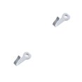 thumbnail image 3 of Eigraketly Gancho para llaves, miniperchas pulidas convenientes para colgar en la pared, ganchos resistentes, abrigo, sombrero, bolso, hogar, sala Pulverizar blanco 2piezas, 3 of 6