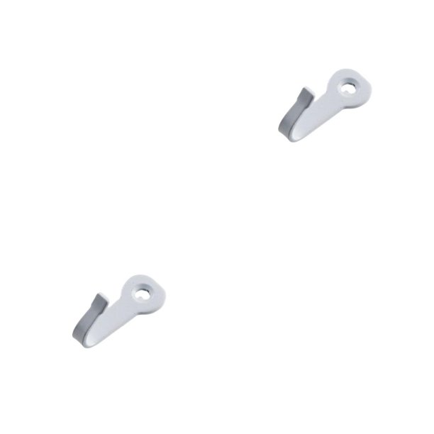 Eigraketly Gancho para llaves Colgadores convenientes Montado en la pared Ganchos multifuncionales Abrigo Sombrero Bolso Cocina Hogar Sala de Pulverizar blanco 2piezas
