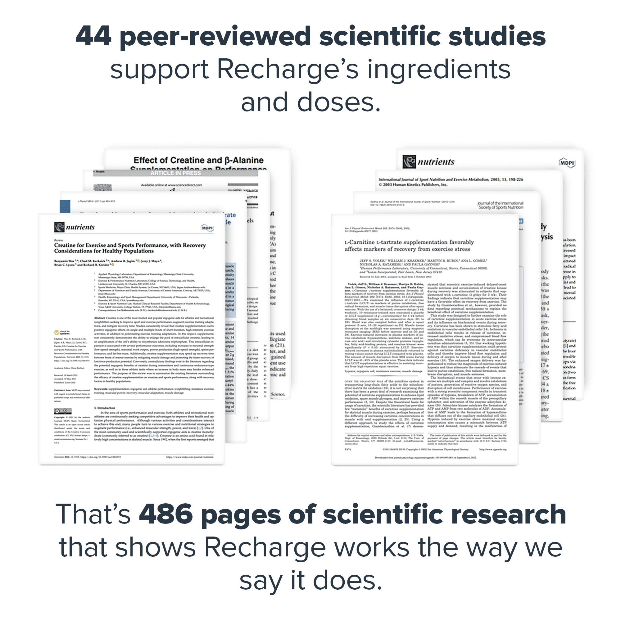 Recharge is a top-of-the-line natural post-workout drink that sets itself apart from the competition with its transparent formulation and commitment to quality. Crafted with clinically effective doses of proven ingredients, Recharge is specifically designed to boost muscle recovery and reduce soreness, helping you achieve maximum gains in strength and muscle mass. Certified free of banned substances by Labdoor™ and manufactured in NSF-certified and FDA-inspected facilities in the USA, Recharge offers customers peace of mind with a No Return Necessary money-back guarantee. It's no surprise that Recharge has gained popularity worldwide, with over 350,000 bottles sold to date.