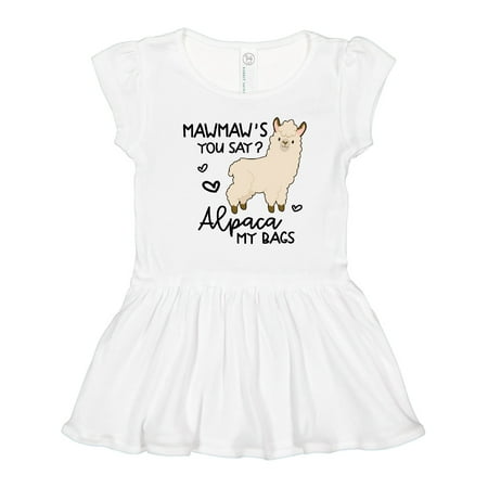 

Inktastic Mawmaw s You Say Alpaca My Bags Girls Toddler Dress