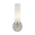 thumbnail image 1 of Livex Lighting 10103-91 Aero 1-Light Wall Sconce, Brushed Nickel, 1 of 5
