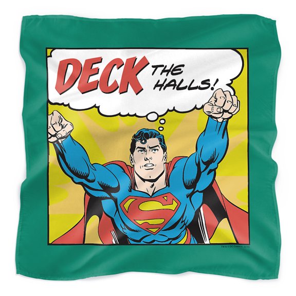 Superman Deck The Halls Bandana (21 in x 21 in)