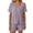 Purple, variant on Women's Ribbed Knit Short Set V-Neck Short Sleeve Tops High Waist Shorts Soft Cozy Loungewear Outfits for Daily Home Wear Purple S