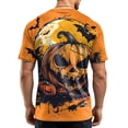 thumbnail image 4 of Halloween Shirts for Men with Short Sleeve Crewneck Pumpkin Print Graphic Tees Casual Halloween Costumes Tshirts, 4 of 5