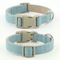 thumbnail image 2 of Plutus Pet Cotton Hemp Dog Collar and Leash Set, Adjustable Collar for Small, Medium, and Large Dogs, Heavy Duty and Soft on Skin, Light Blue, S, 2 of 7