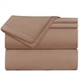 thumbnail image 2 of Clara Clark Premier 1800 Microfiber Collection 3-Line Bed Sheet Set, Twin Size, Taupe Sand, 2 of 8