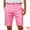 Pink, variant on Unique Bargains Men's Polka Dots Shorts Straight Fit Comfort Flat Front Chino Shorts 36 Yellow