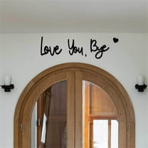 Love You Bye Sign Above Door Decor 31x9 Inch Wooden Love Wall Decor Valentines Day Sign Love Warm Family Signs for Home Decor Wall Wall Art Decor