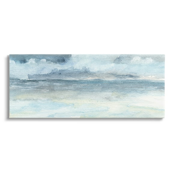 Stupell Abstract Cloudy Ocean Waves Landscape Painting Gallery Wrapped Canvas Print Wall Art
