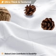 thumbnail image 3 of Cortina de ducha BTTN Boho Long de lino 180 x 200 cm con ganchos, color blanco, 3 of 6