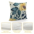 thumbnail image 4 of Creowell Yellow Blue Floral Throw Pillow Covers Watercolor Sage Green Leaves Decorative Pillow Case Soft Square Cushion Covers for Couch Sofa Bedroom Livingroom White, 4 of 5