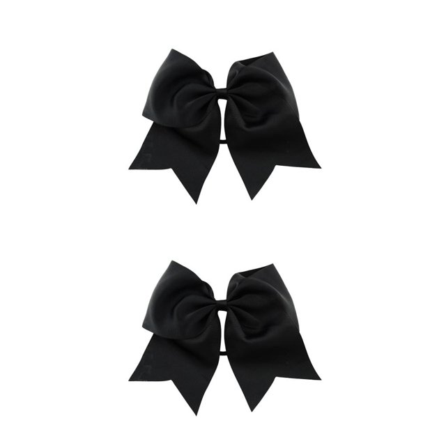 Minnieouse Lazo grande para el pelo con lazo, adornos de goma elásticos gruesos, soporte para Coleta, Bobbles, Scrunchies para mujeres y niñas, Negro 2Conjunto