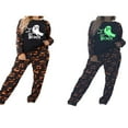 thumbnail image 2 of Halloween Matching Family Pajamas Glow In The Dark Ghost Print Long Sleeve Shirt Pants Sleepwear, 2 of 7