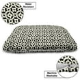 thumbnail image 3 of Moroccan Pet Bed, Continuous Traditional Floral Inspired Simplistic Lines Illustration, Resistant Pad for Dogs and Cats Cushion with Removable Cover, 24" x 39", Ivory and Charcoal Grey, by Ambesonne, 3 of 4