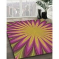thumbnail image 2 of Ahgly Company Indoor Square Patterned Gold Novelty Area Rugs, 3' Square, 2 of 6