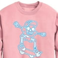 thumbnail image 2 of Instant Message - Skeletons Ride Skateboards Too - Toddler & Youth Crewneck Fleece Sweatshirt, 2 of 5