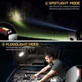 thumbnail image 5 of Potente luz de trabajo recargable, lámpara de taller LED de viaje con base magnética, linterna con IPX6 a prueba de agua, lámpara de mecánico para situaciones de emergencia, garaje y camping, 5 of 5