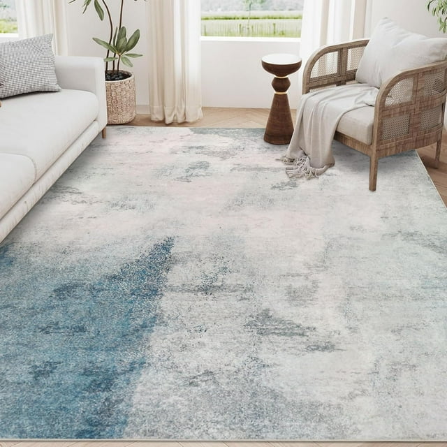 x Area Rug Washable Neutral Rugs for Living Room Thin Low Pile Bedroom Carpet Modern Abstract Carpet Rugs for Living Room Bedroom Entrance(/Camel)