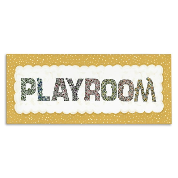 Stupell Industries Play Room with Yellow Border Canvas Wall Art, design by Jennifer Stith, 20 x 48