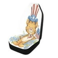 thumbnail image 2 of Patriotic tiger cub holds flag Car Seat Cover 2 Piece Set Saddle Blanket Carseat Universal Fit for Vehicle Sedan SUV, 2 of 5