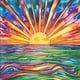 thumbnail image 1 of DIY Colorido Atardecer en 30x30cm, 1 of 9