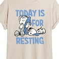 thumbnail image 3 of Peanuts - Today Is For Resting - Women's Oversized T-Shirt, 3 of 6